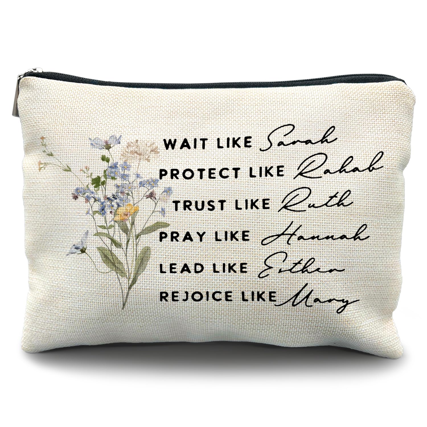Christian Women Floral Cosmetic Bag