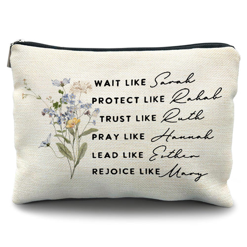 Christian Women Floral Cosmetic Bag