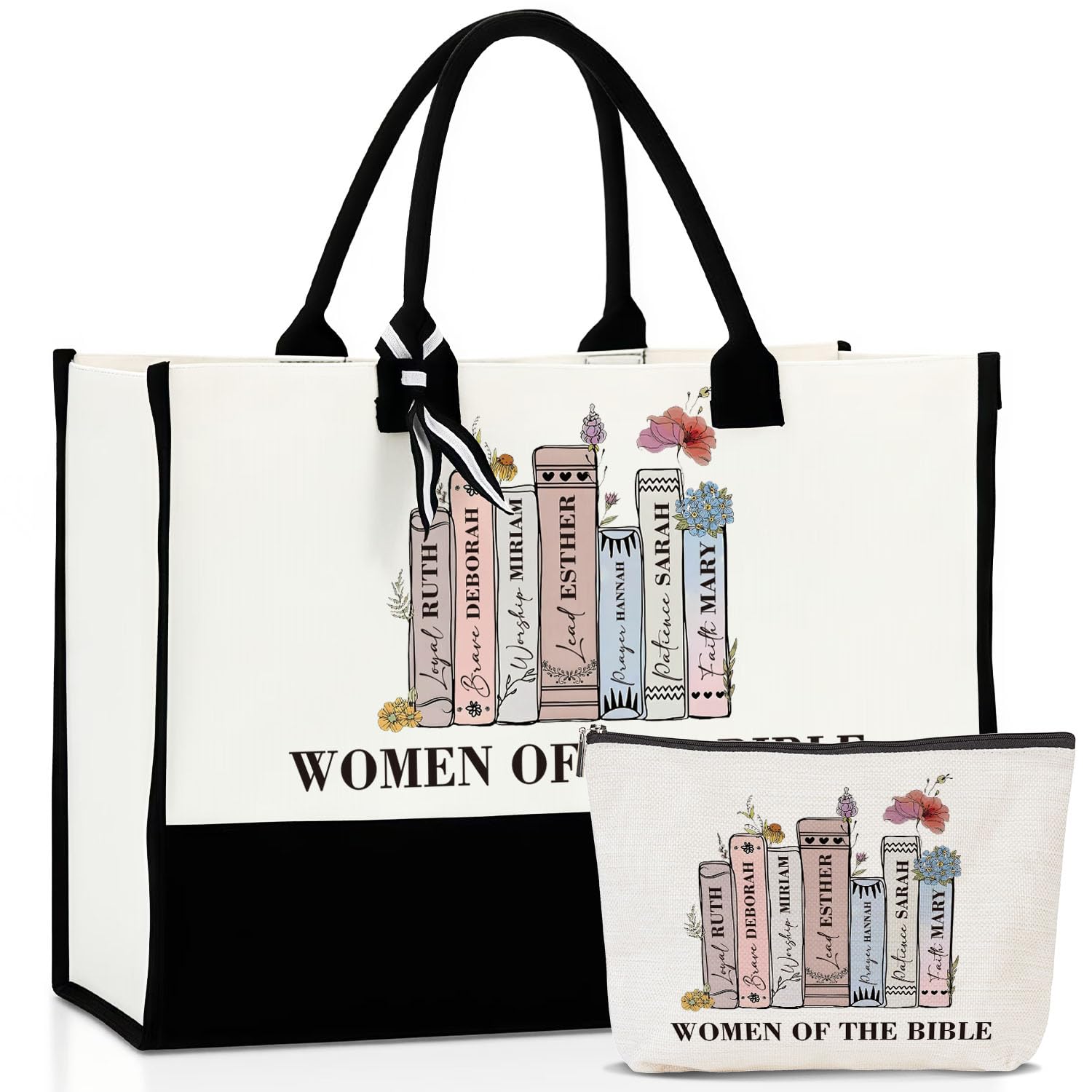 Faithful Hearts Inspirational Tote & Cosmetic Bag