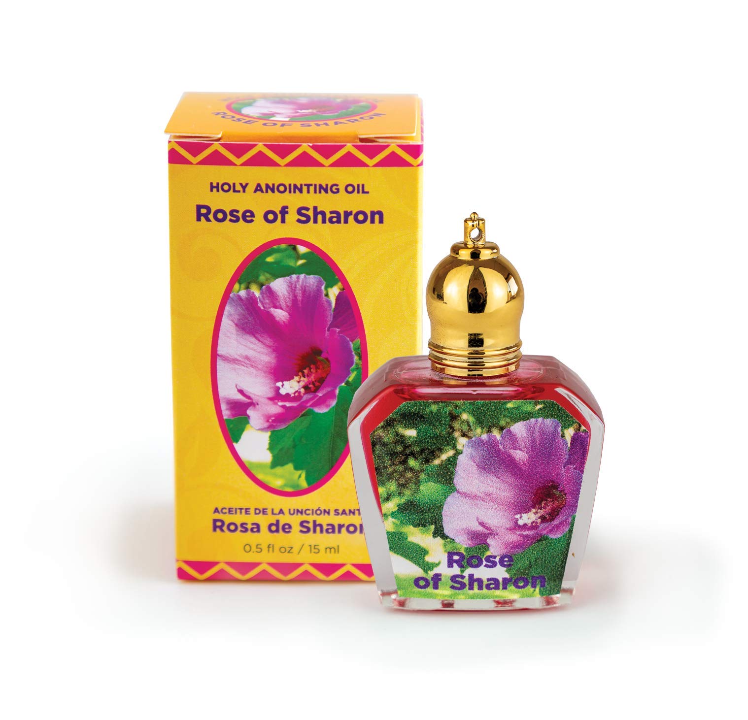 Rose of Sharon Holy Land Anointing Oil from Israel 1/2 oz Roller Bottle from Jerusalem Locally Sourced Essences Gift for Pastors Priests Rabbi & Clergy Aceite Ungido de Rosa de Sharon