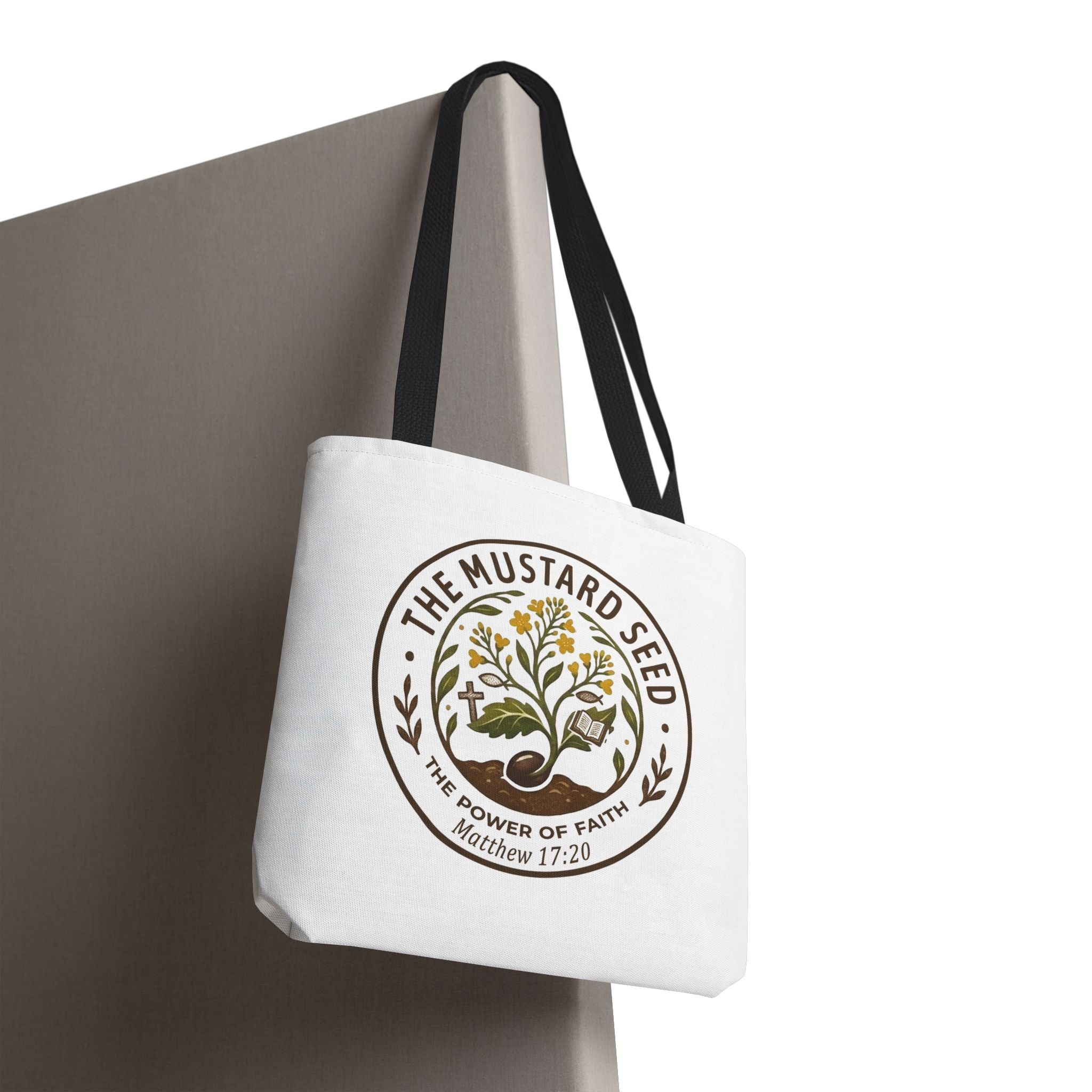 Tote Bag — "The Mustard Seed" Faith Tote Bag (Matthew 17:20)