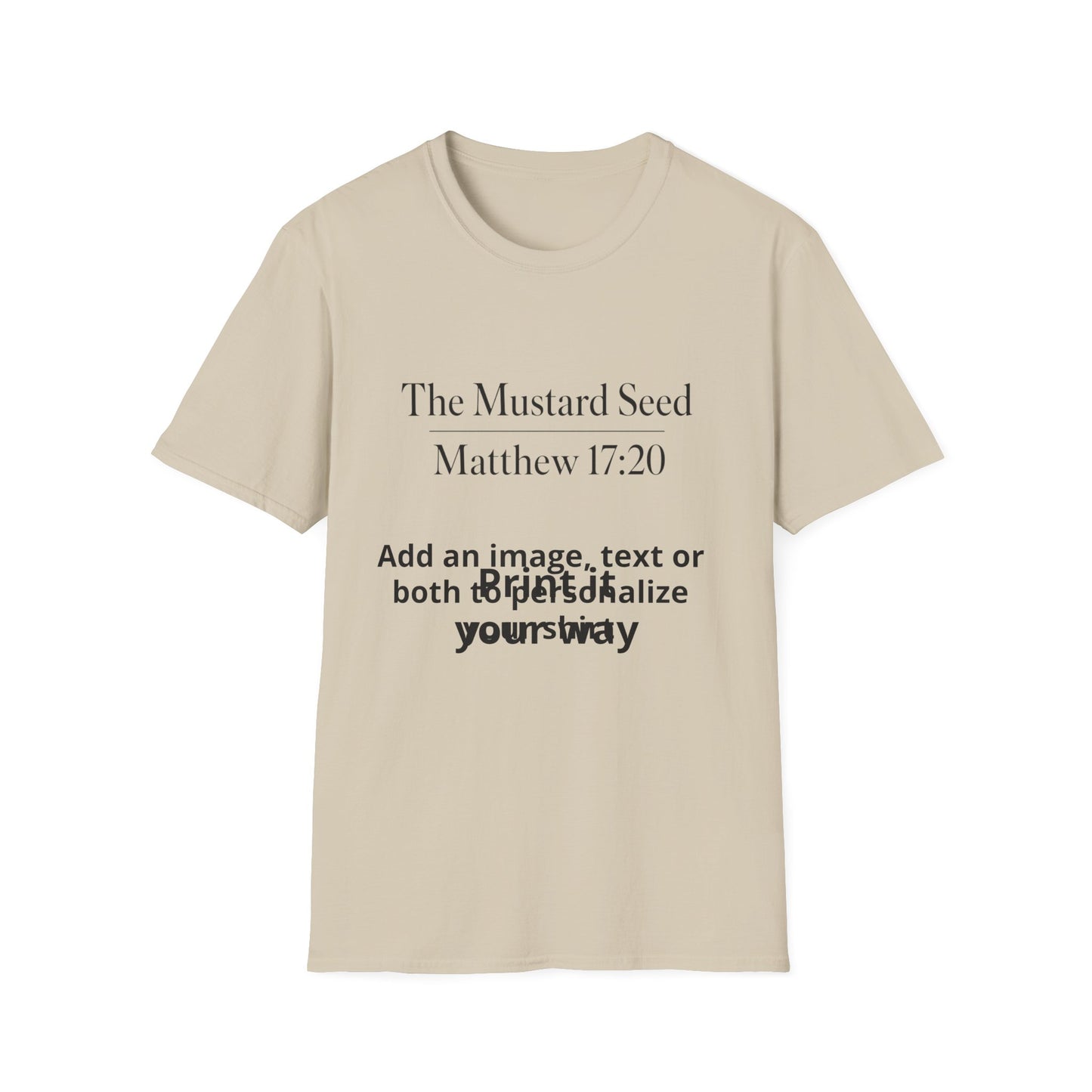 Personalizable cotton t-shirt, unisex tee