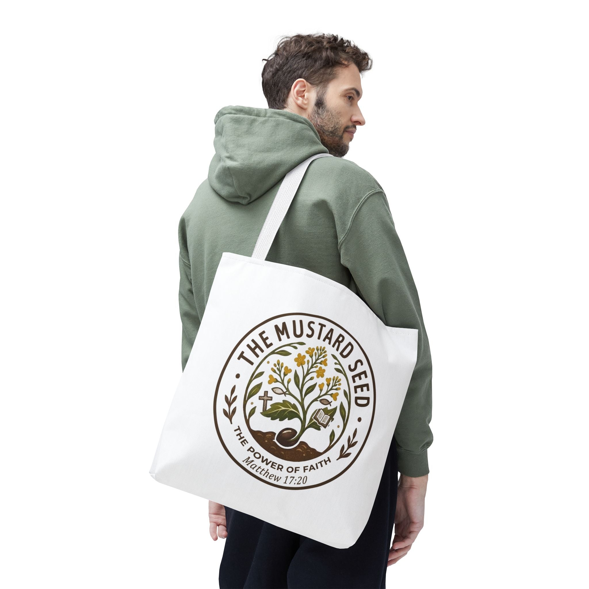 Tote Bag — "The Mustard Seed" Faith Tote Bag (Matthew 17:20)