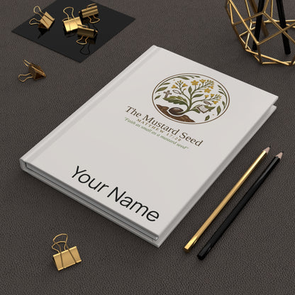 Mustard Seed Christian faith notebook, interior view