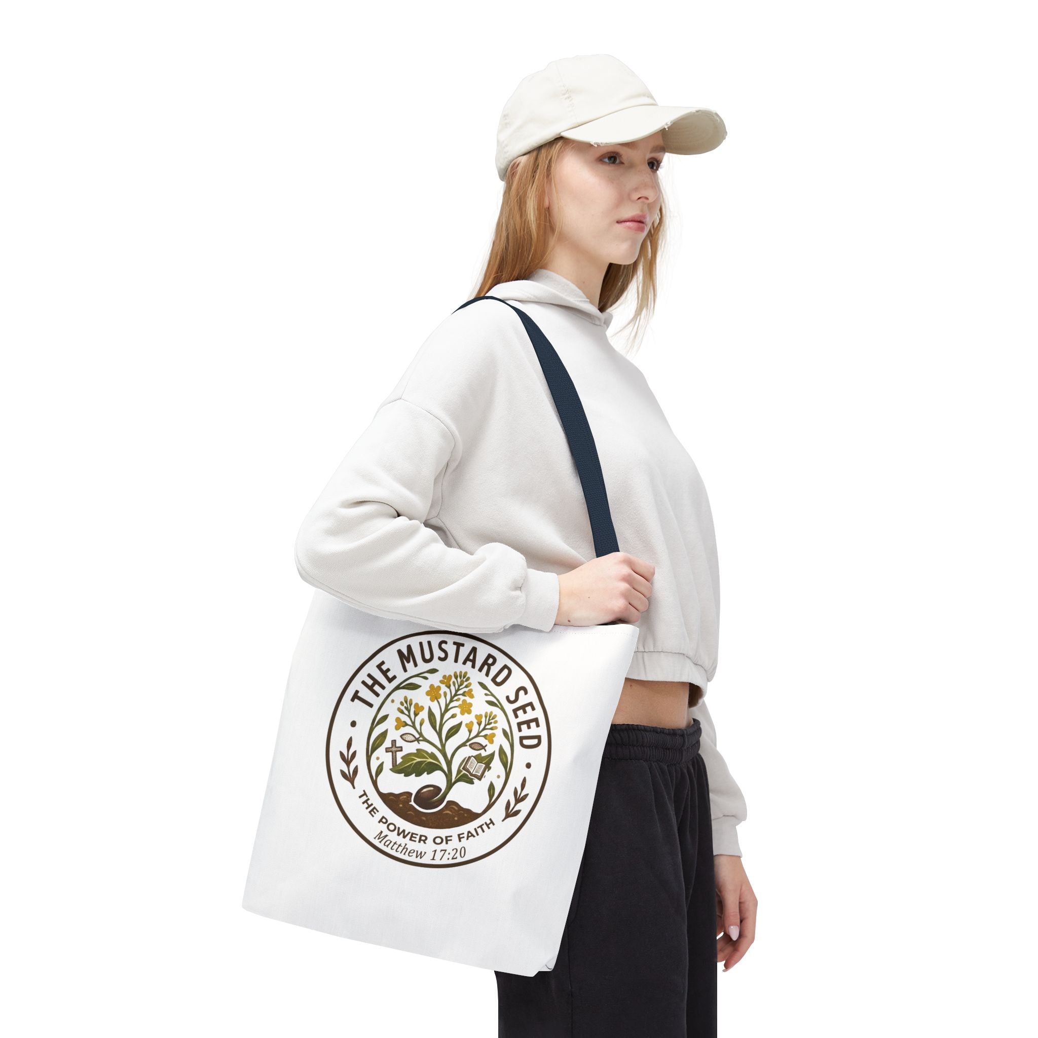 Tote Bag — "The Mustard Seed" Faith Tote Bag (Matthew 17:20)
