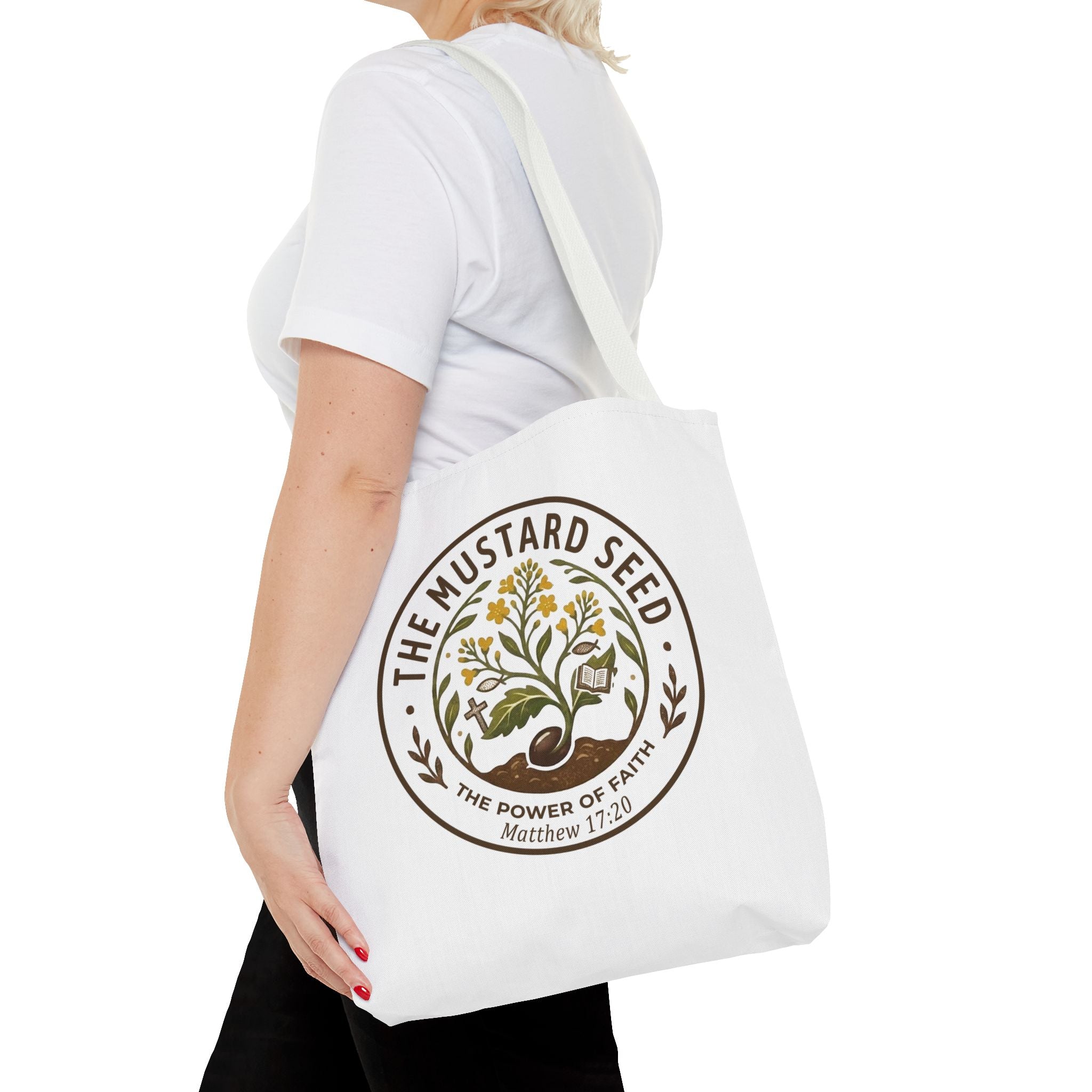 Tote Bag — "The Mustard Seed" Faith Tote Bag (Matthew 17:20)