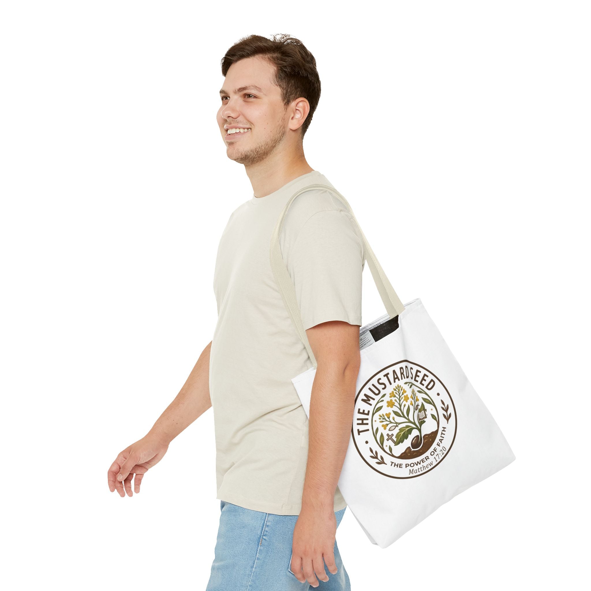 Tote Bag — "The Mustard Seed" Faith Tote Bag (Matthew 17:20)