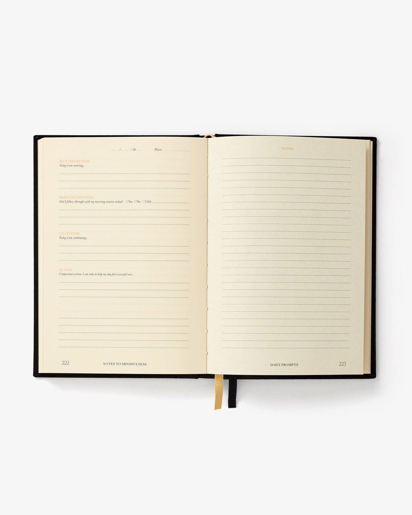 Notes to Mindfulness Journal, interior spread
