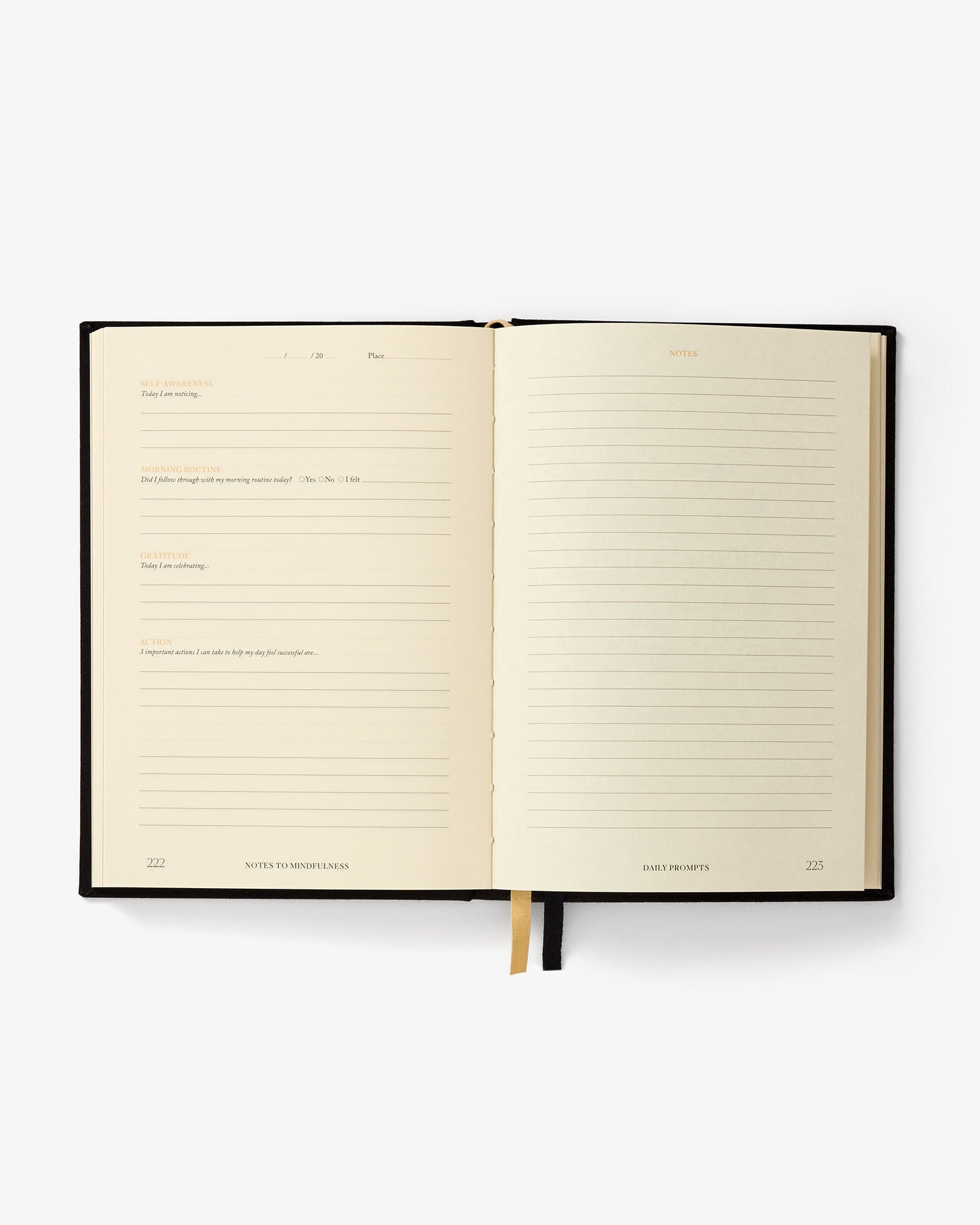 Notes to Mindfulness Journal, interior spread