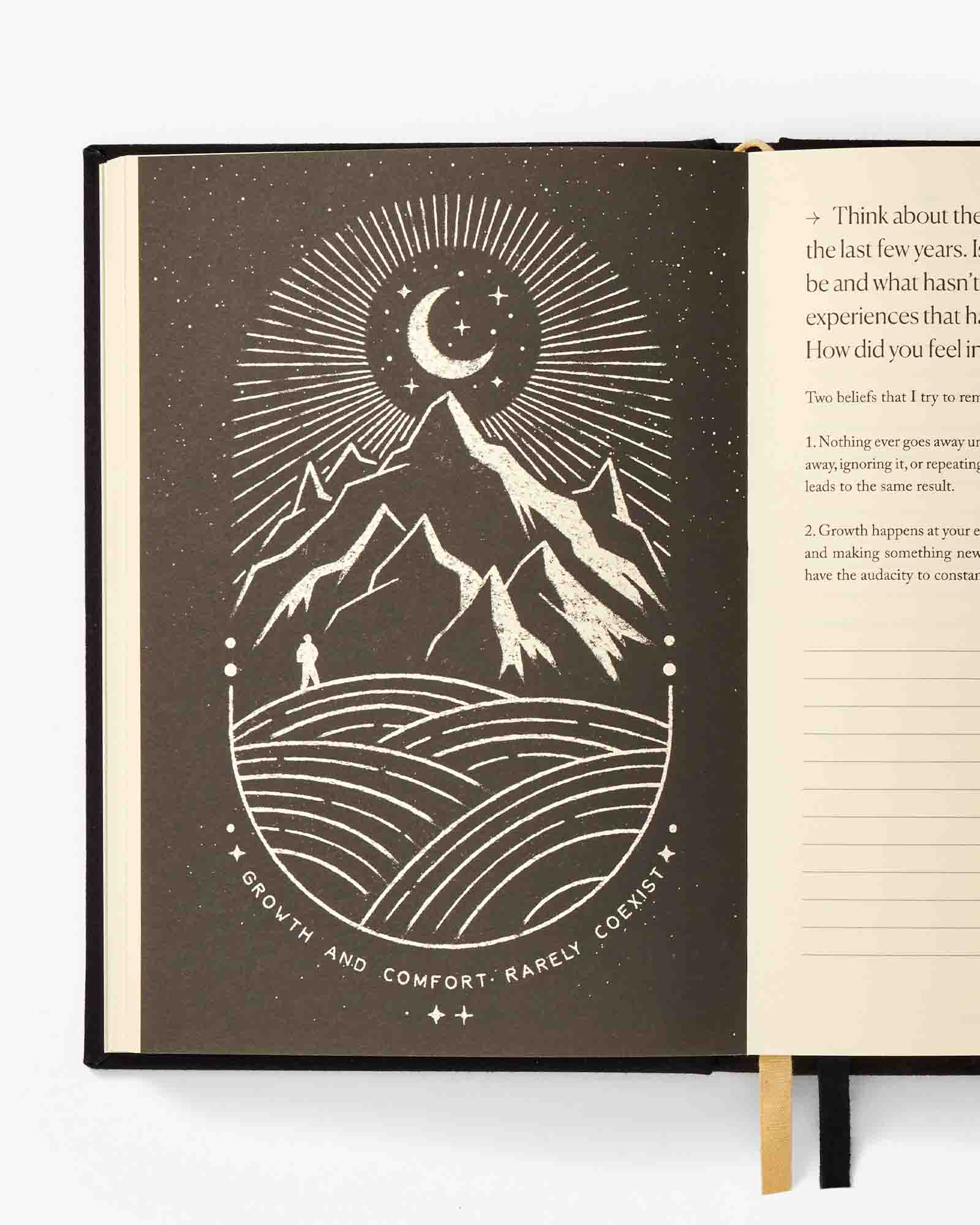 Mindfulness journal with writing prompts