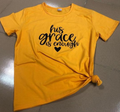 His Grace is Enough Letter Print Short Sleeve T-Shirt