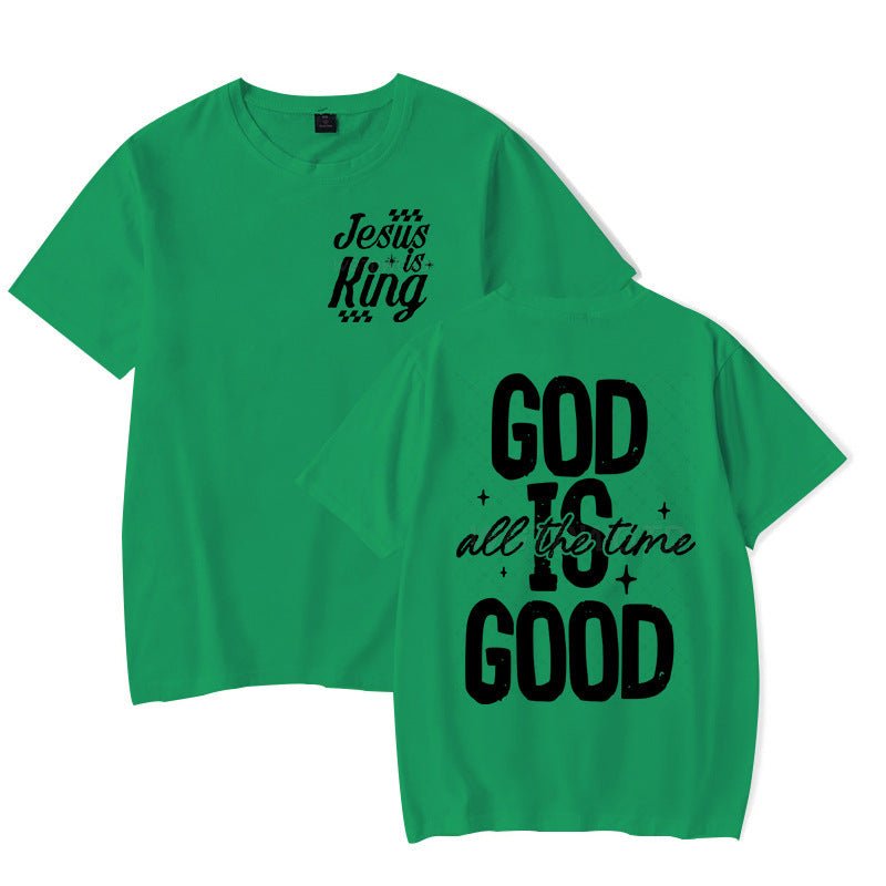 God is Good All the Time — Women's Faith Relaxed Cotton Top - The Mustard SeedGod is Good All the Time — Women's Faith Relaxed Cotton TopTeem DropThe Mustard SeedSU00350056-Green-XXSGod is Good All the Time — Women's Faith Relaxed Cotton TopClothing