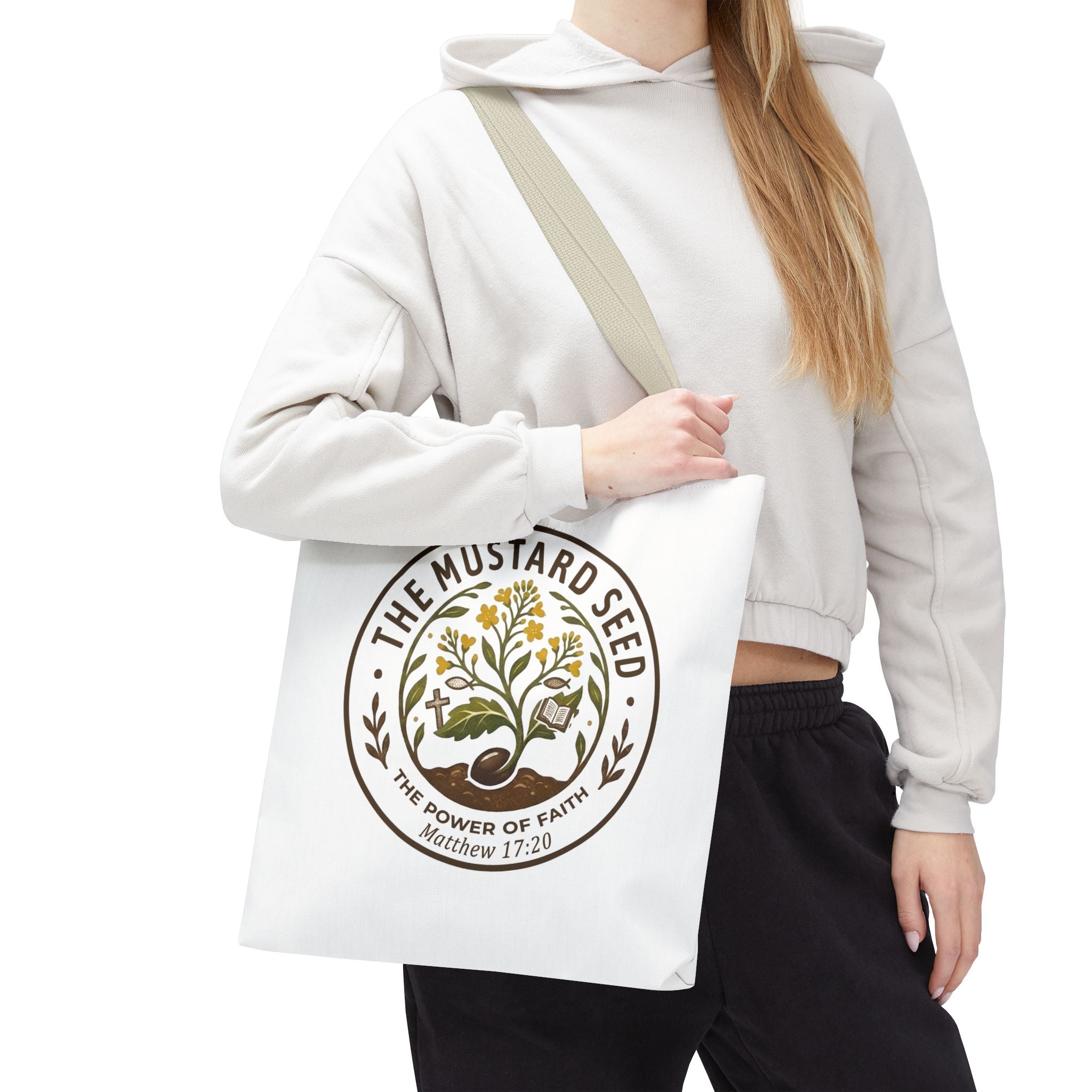 Tote Bag — "The Mustard Seed" Faith Tote Bag (Matthew 17:20)