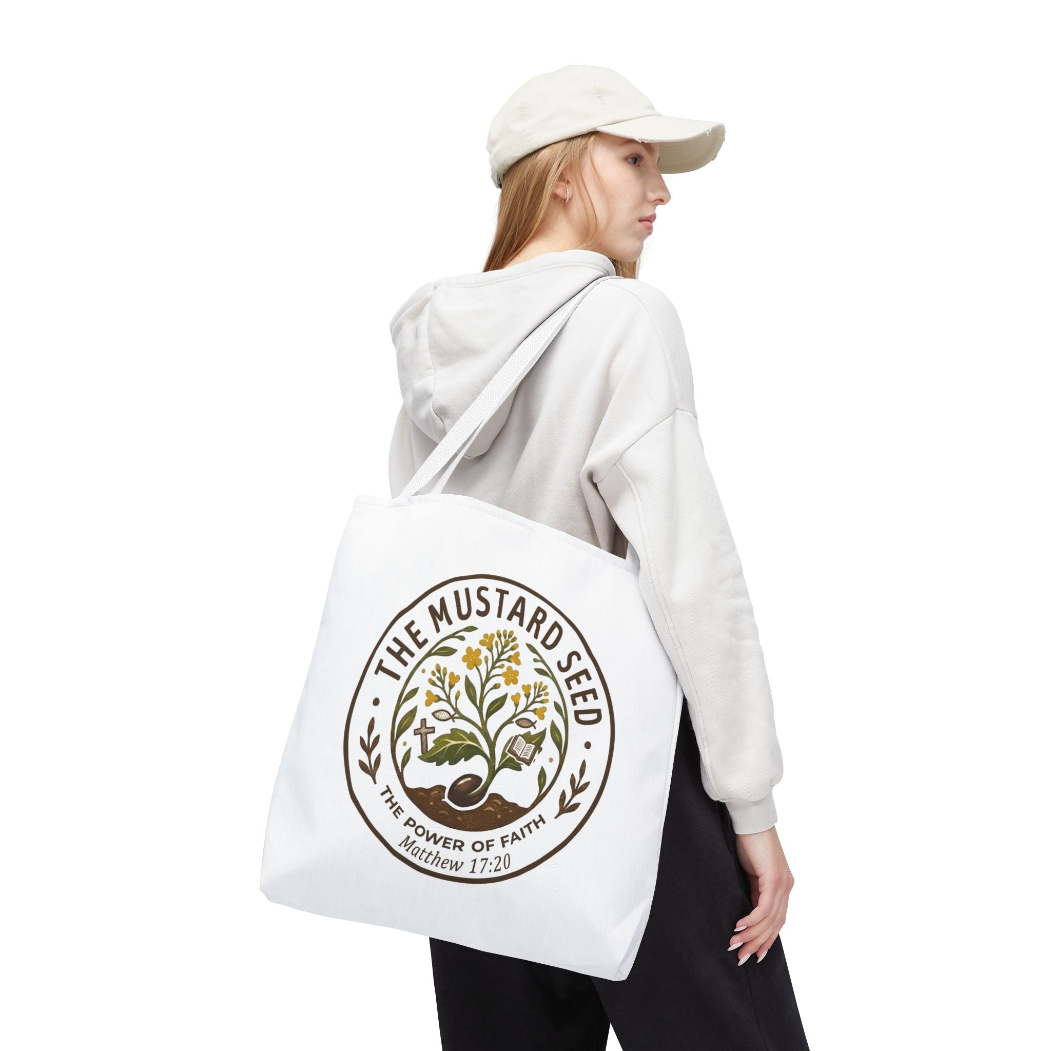 Tote Bag — "The Mustard Seed" Faith Tote Bag (Matthew 17:20)