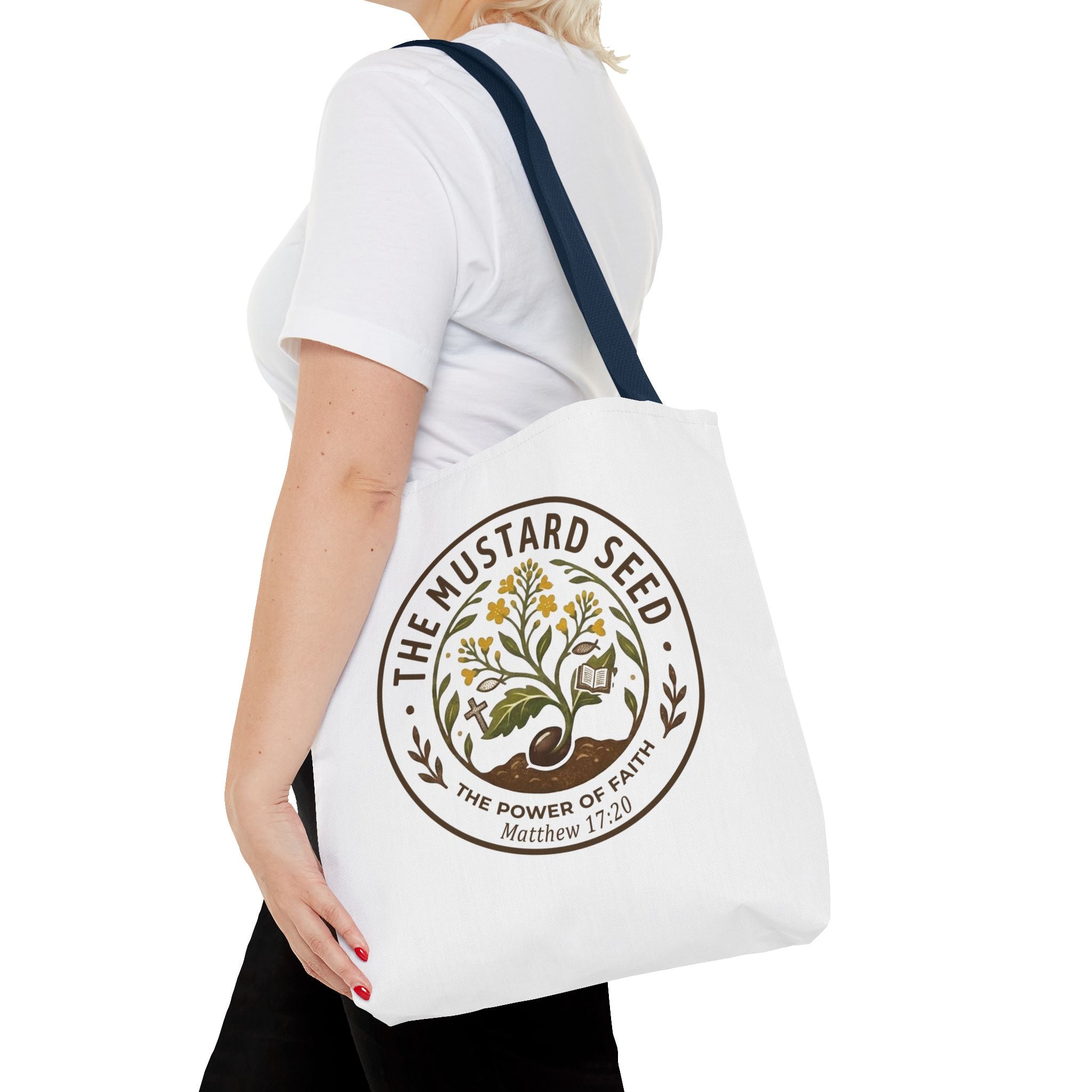 Tote Bag — "The Mustard Seed" Faith Tote Bag (Matthew 17:20)