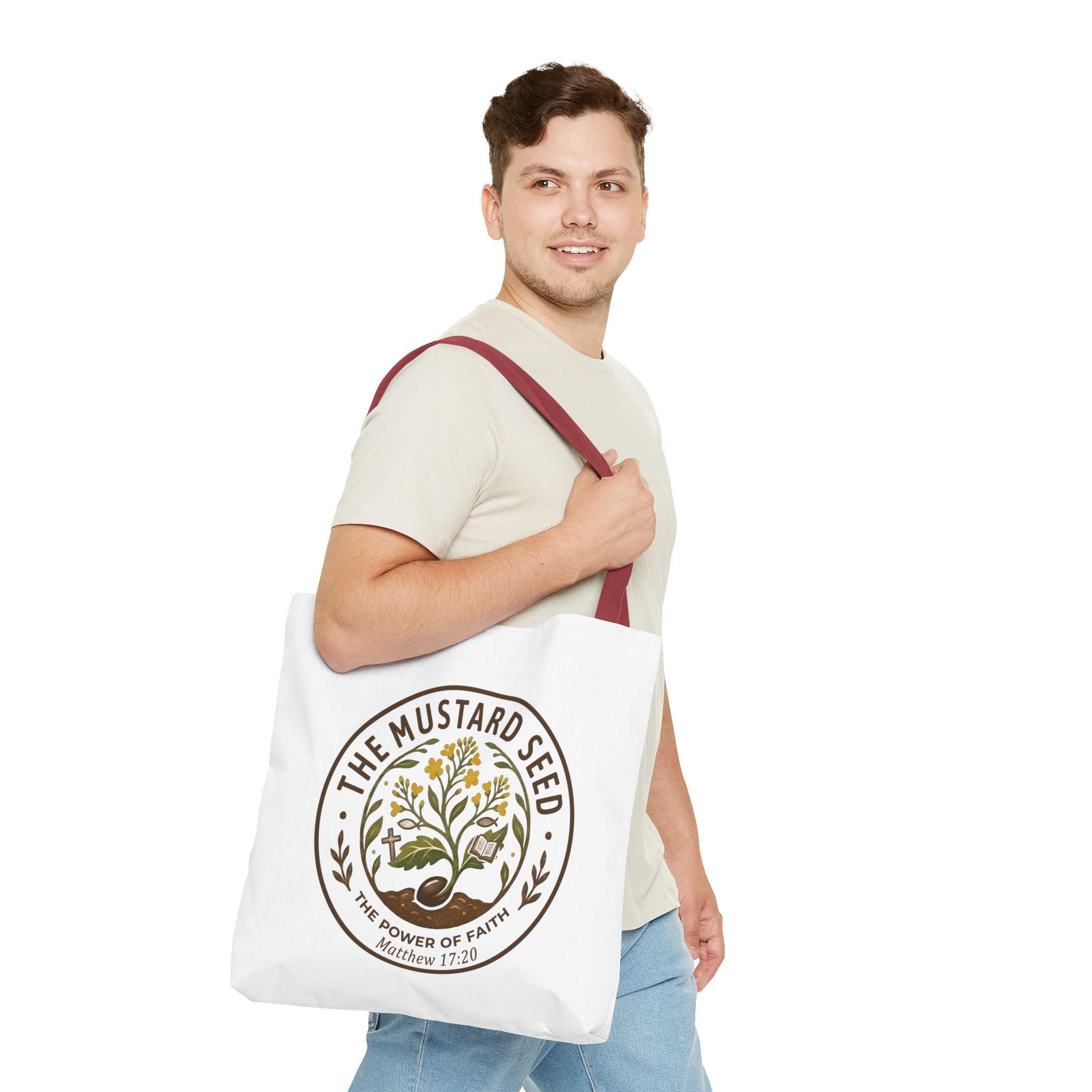 Tote Bag — "The Mustard Seed" Faith Tote Bag (Matthew 17:20)