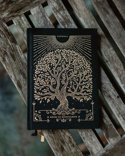 Notes to Mindfulness Journal in stone black, cover view