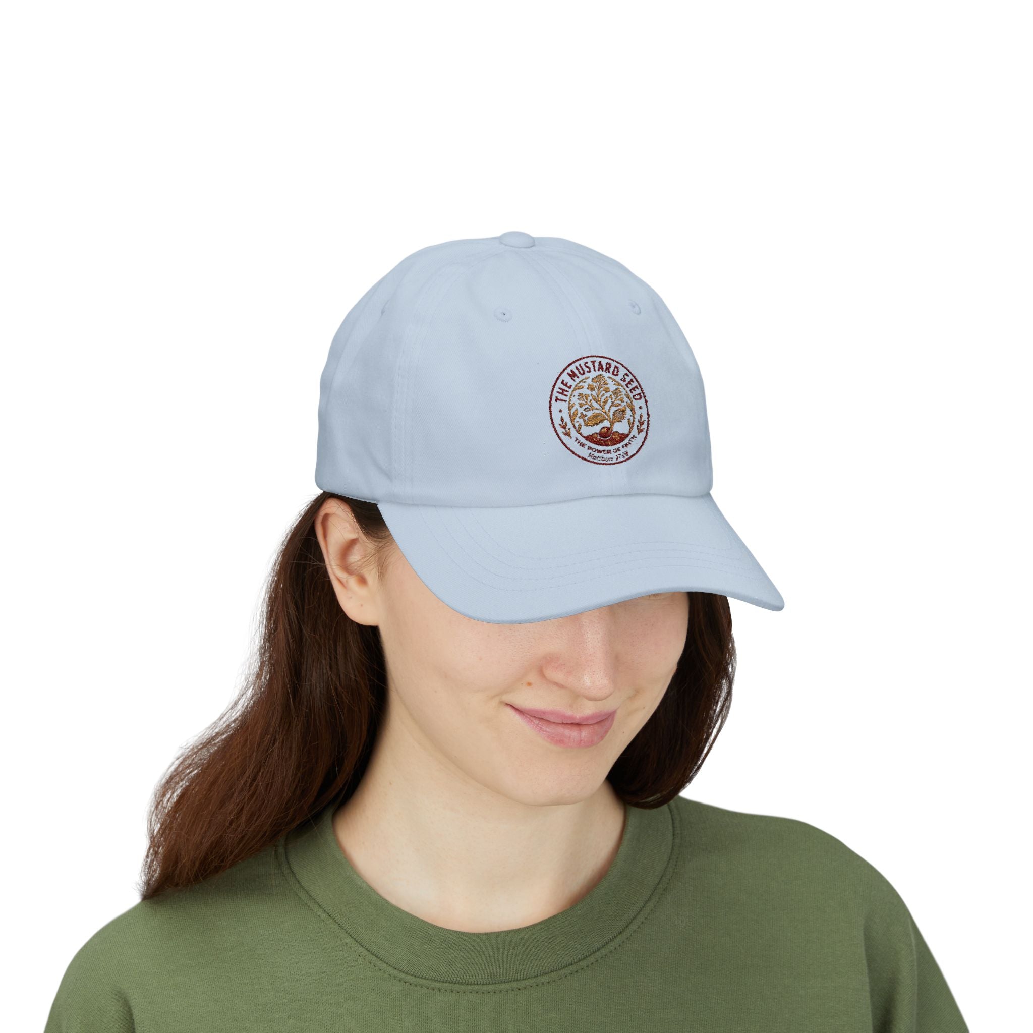 Unisex Hat – 'The Mustard Seed' Vintage Seedling Embroidered Baseball Hat