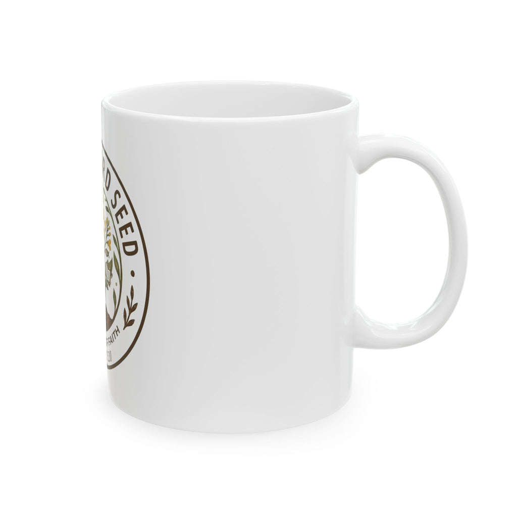 Mustard Seed Faith Ceramic Mug — Matthew 17:20 Inspirational Coffee Cup (11oz/15oz)