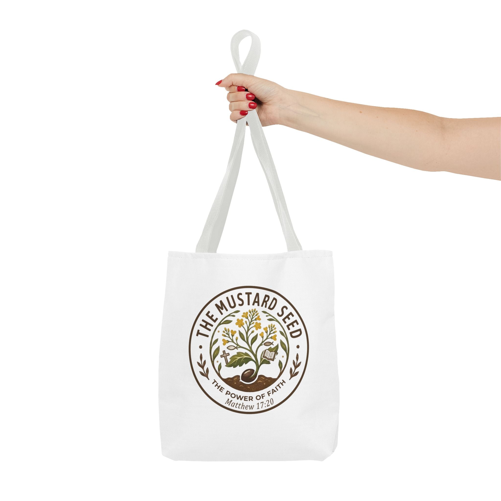 Tote Bag — "The Mustard Seed" Faith Tote Bag (Matthew 17:20)