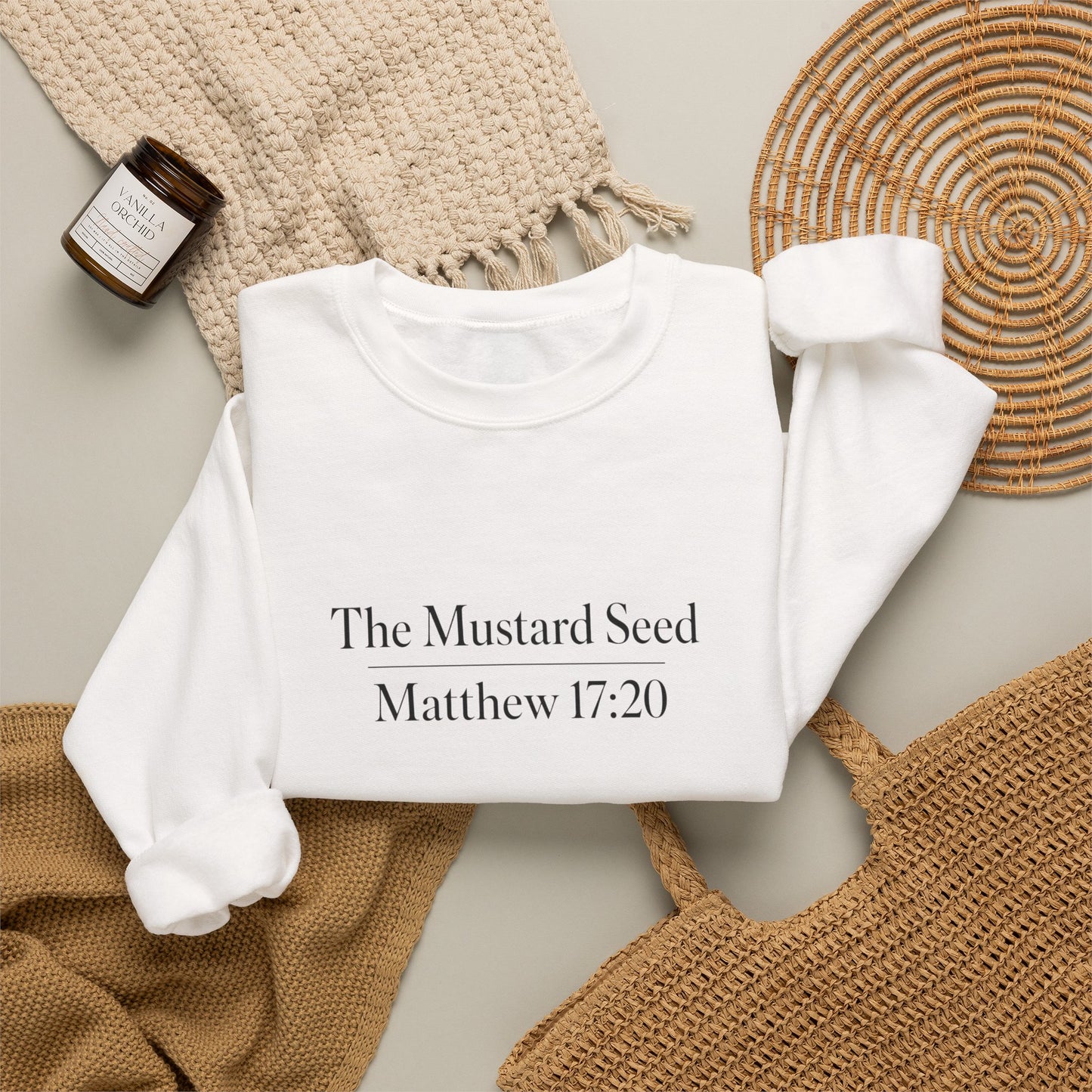 Customizable crewneck sweatshirt, DTF printed design