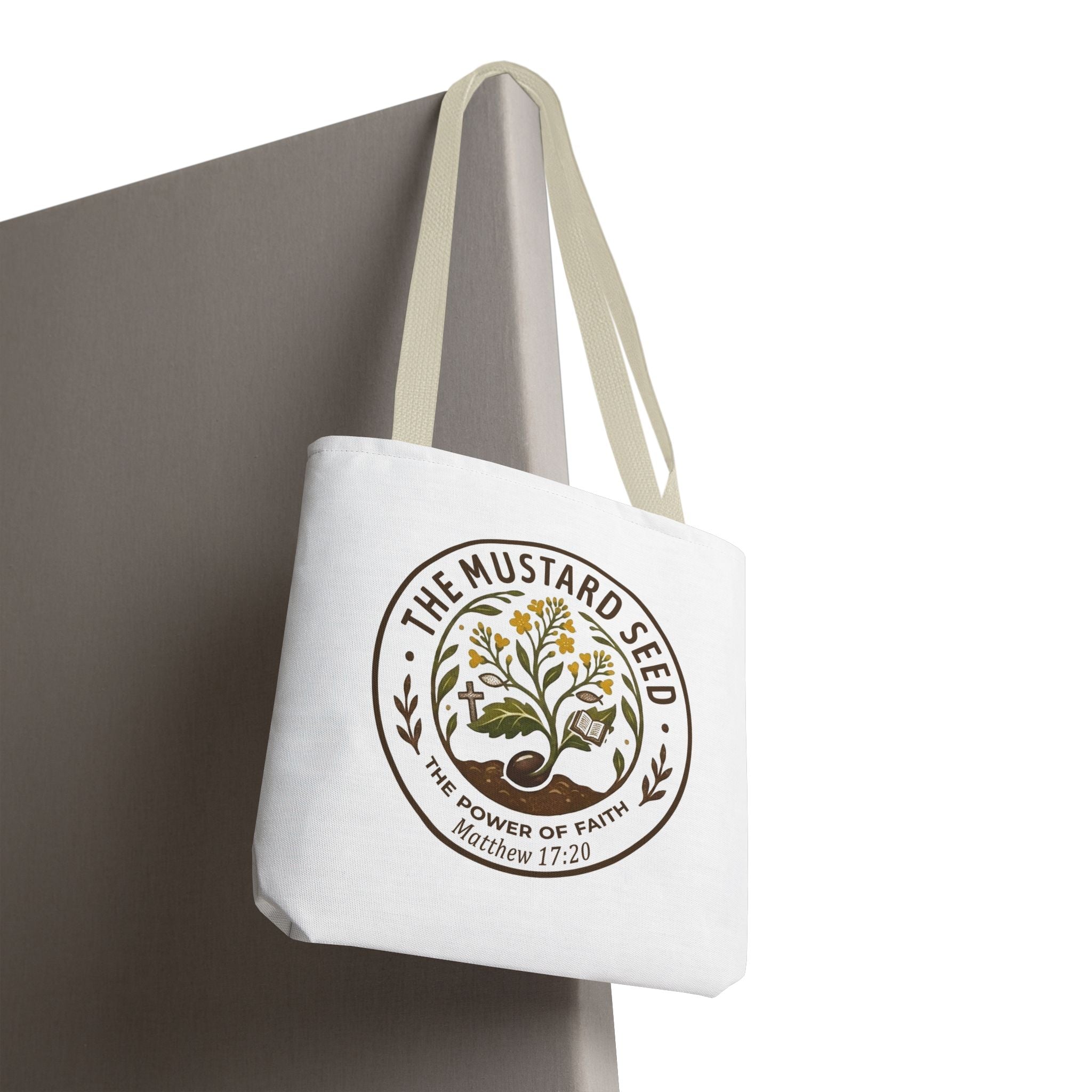 Tote Bag — "The Mustard Seed" Faith Tote Bag (Matthew 17:20)