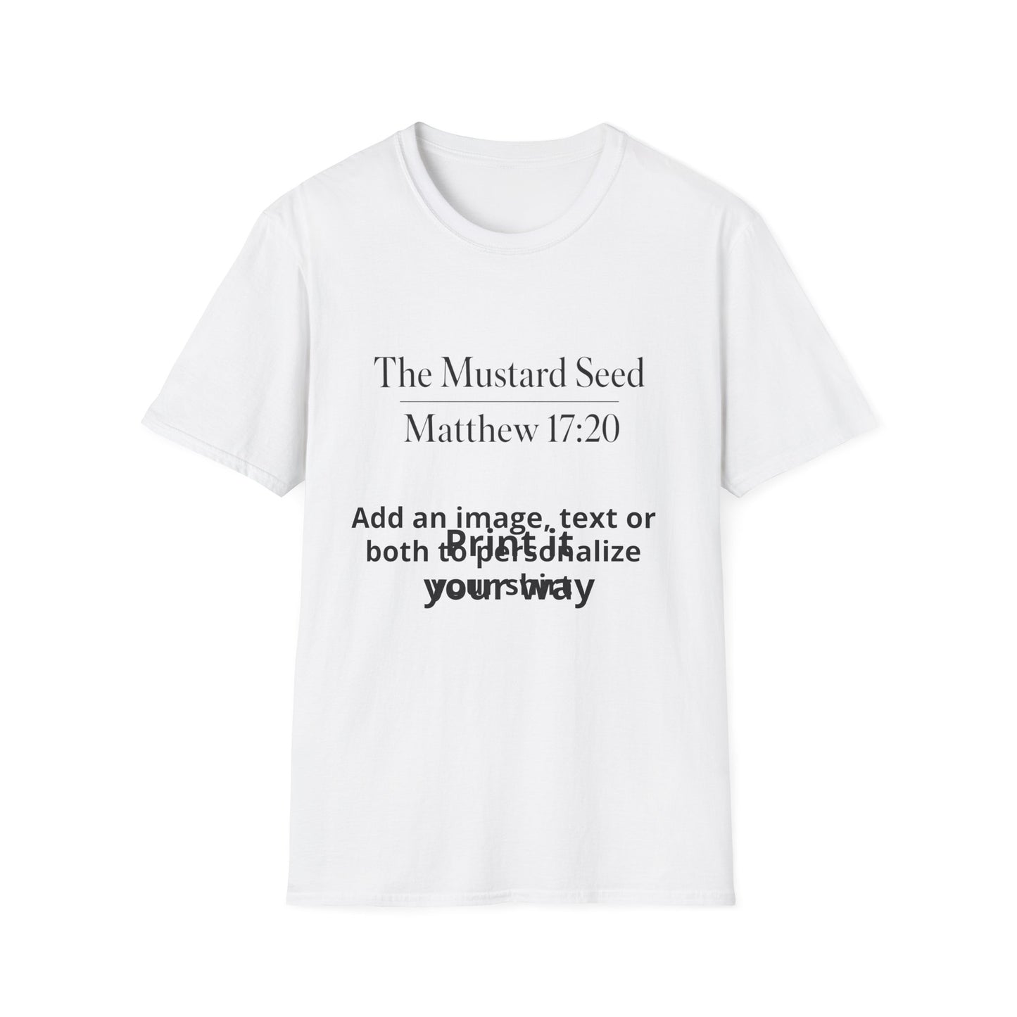 Customizable t-shirt, DTF printed design