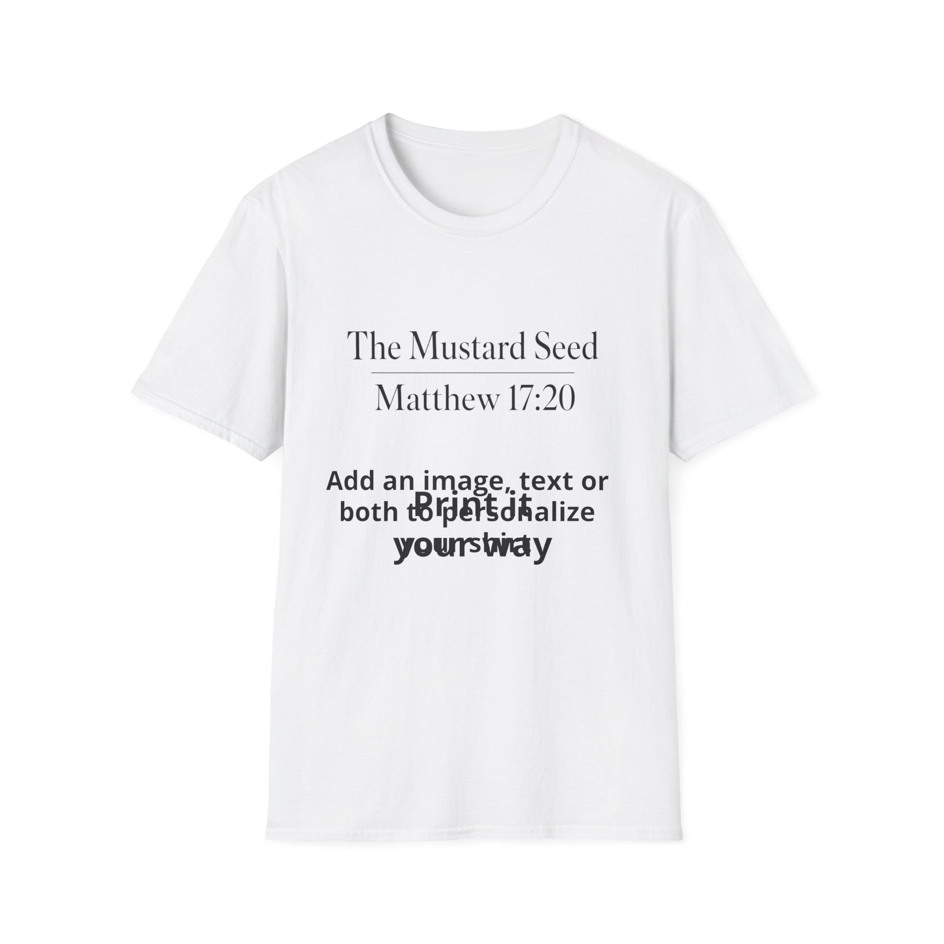 Customizable t-shirt, DTF printed design
