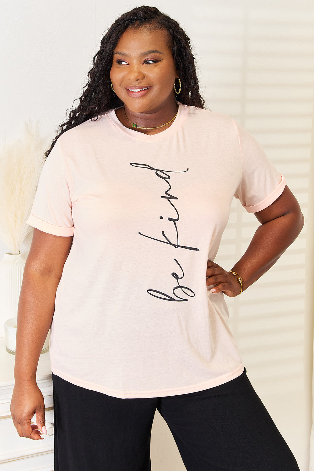 BE KIND faith-inspired graphic tee for women