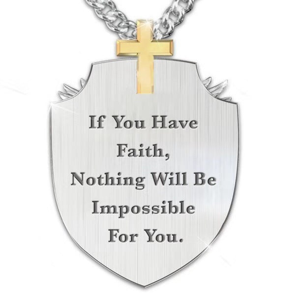 Men's Personalized Cross Pendant Necklace