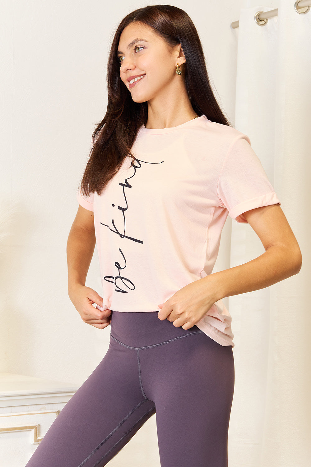 Simply Love BE KIND women's graphic t-shirt, detail