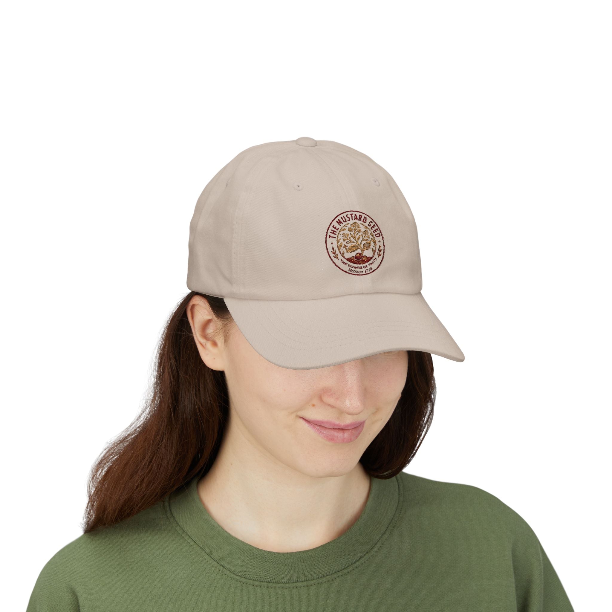 Unisex Hat – 'The Mustard Seed' Vintage Seedling Embroidered Baseball Hat