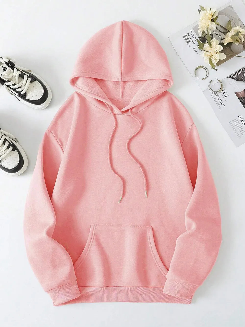 Faith Over Fear women's Christian hoodie in pink