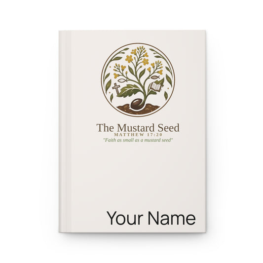 Personalized Mustard Seed hardcover Christian faith journal