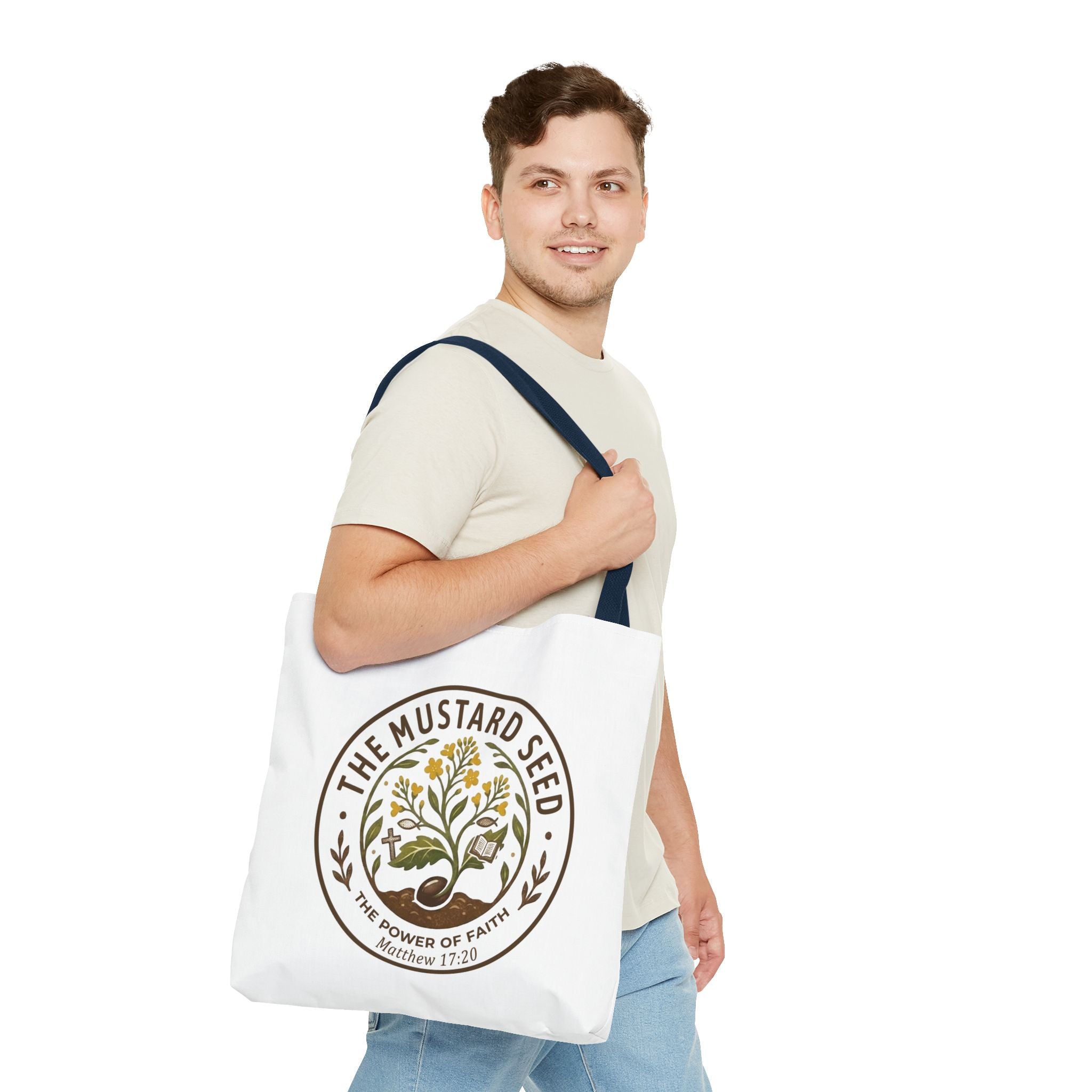 Tote Bag — "The Mustard Seed" Faith Tote Bag (Matthew 17:20)