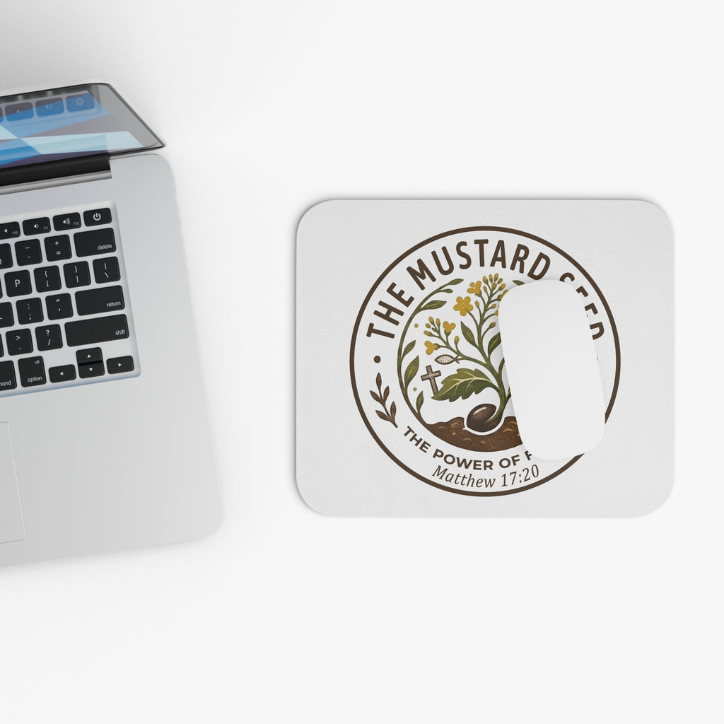Mouse Pad — The Mustard Seed: Christian Faith Desk Mat (Matthew 17:20)