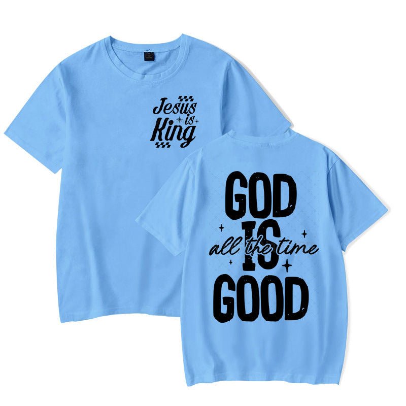 God is Good All the Time — Women's Faith Relaxed Cotton Top - The Mustard SeedGod is Good All the Time — Women's Faith Relaxed Cotton TopTeem DropThe Mustard SeedSU00350056-Blue of sky-XLGod is Good All the Time — Women's Faith Relaxed Cotton TopClothing