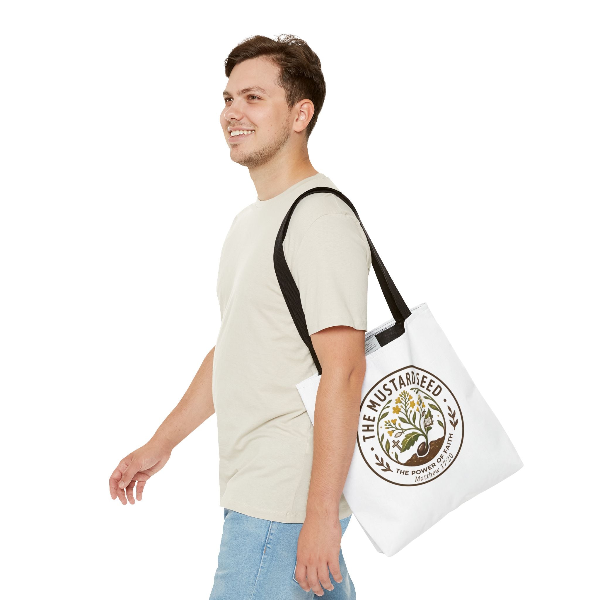 Tote Bag — "The Mustard Seed" Faith Tote Bag (Matthew 17:20)