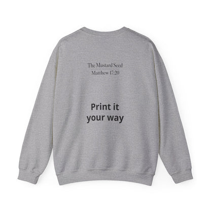 Personalizable crewneck sweatshirt, cozy unisex pullover
