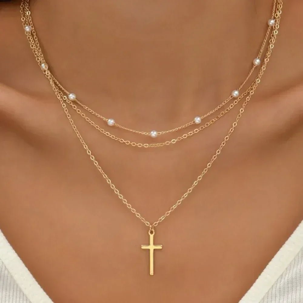 MEDFOLY 3pcs Gold Charm Necklace For Women Star Pearl Cross Pendant Neckalces Dainty 14K Gold Plated Summer Beach Jewelry Gifts - The Mustard SeedMEDFOLY 3pcs Gold Charm Necklace For Women Star Pearl Cross Pendant Neckalces Dainty 14K Gold Plated Summer Beach Jewelry GiftsFemstyloThe Mustard Seed200001034:17053024C4-S0021MEDFOLY 3pcs Gold Charm Necklace For Women Star Pearl Cross Pendant Neckalces Dainty 14K Gold Plated Summer Beach Jewelry Giftsjewelry