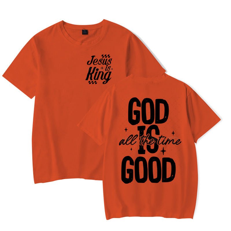 God is Good All the Time — Women's Faith Relaxed Cotton Top - The Mustard SeedGod is Good All the Time — Women's Faith Relaxed Cotton TopTeem DropThe Mustard SeedSU00350056-Orange-XXLGod is Good All the Time — Women's Faith Relaxed Cotton TopClothing
