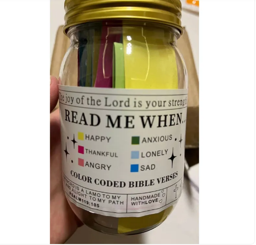 Bible Verses In A Jar Christian Gift