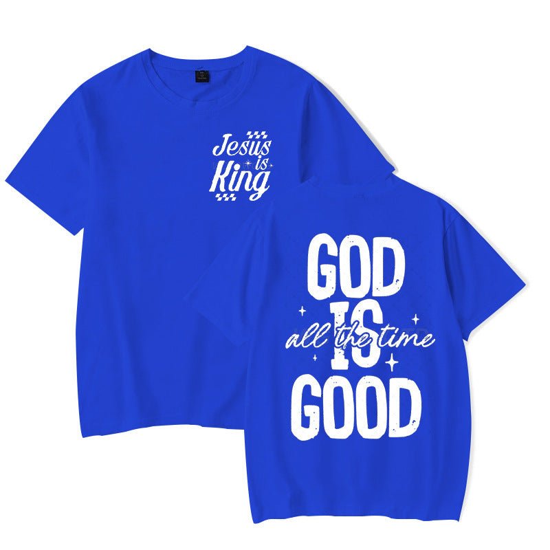 God is Good All the Time — Women's Faith Relaxed Cotton Top - The Mustard SeedGod is Good All the Time — Women's Faith Relaxed Cotton TopTeem DropThe Mustard SeedSU00350056-Blue-LGod is Good All the Time — Women's Faith Relaxed Cotton TopClothing