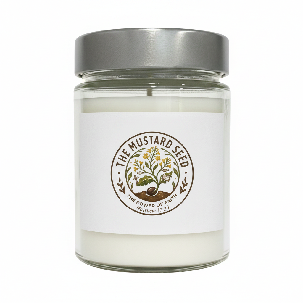 Mustard Seed Soy Candle - 9oz Jar "The Power of Faith" (Matthew 17:20)