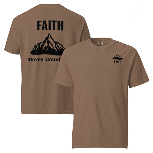Faith Moves Mountains Comfort Colors® Christian T-Shirt - The Mustard SeedFaith Moves Mountains Comfort Colors® Christian T-ShirtPrintfulThe Mustard Seed2049705_21243Product mockup