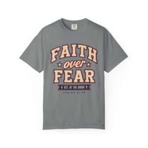 Faith Over Fear Vintage Varsity Christian T-Shirt