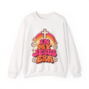 My Jesus Era Christian Rainbow Crewneck Sweatshirt