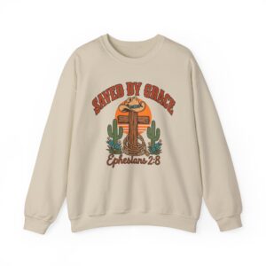 Saved by Grace Western Christian Sweatshirt