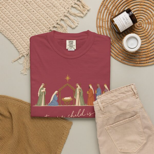 16746606540148545215_2048.jpeg Unto Us a Child Is Born Nativity Christian Christmas T-Shirt