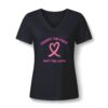 17120839013478792872_2048.jpeg Fought the Fight, Kept the Faith — Breast Cancer Awareness V-Neck Tee